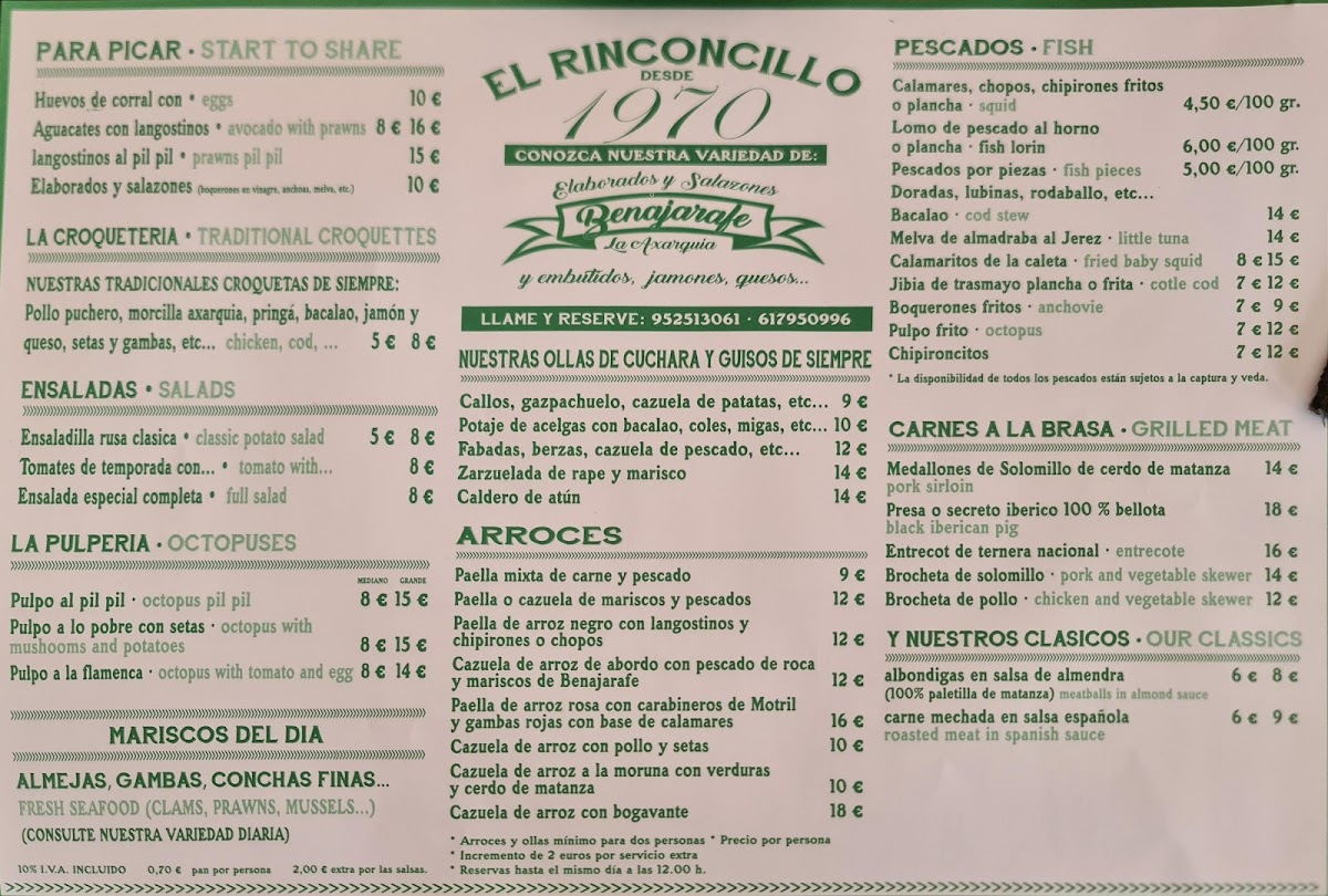 Restaurante El Rinconcillo Menu - Image 3
